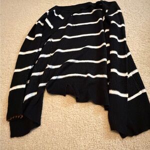 Striped Black and White Women's Sweater